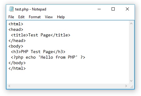 php test file